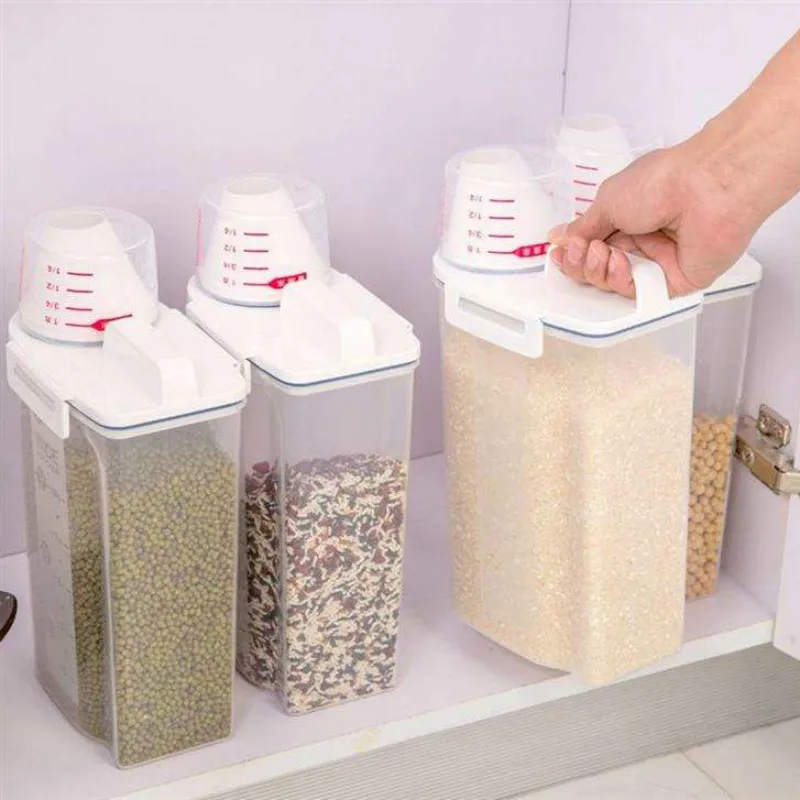 1PCS 2L Plastic Cereal Dispenser Storage Box Kitchen Food Grain Rice Container Nice Kitchen rice flour grain storage WF712312
1PCS 2L Plastic Cereal Dispenser Storage Box Kitchen Food Grain Rice Container Nice Kitchen rice flour grain storage WF712312
