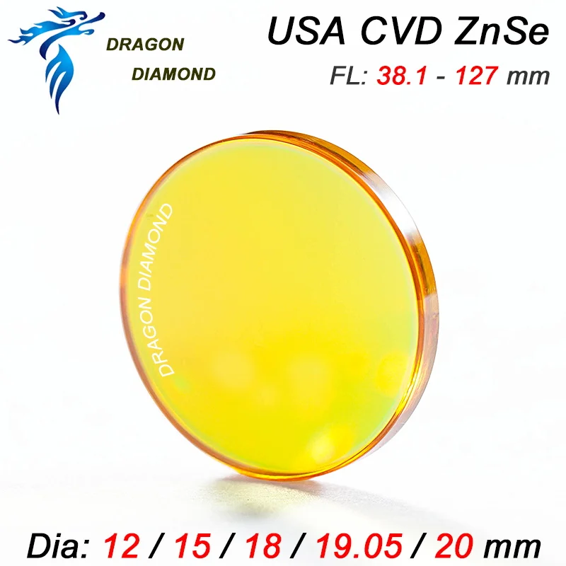 USA CVD ZnSe CO2 Laser Lens 12mm 15mm 18mm 19.05mm 20mm Dia 38.1-127mm 1.5-5inch Focus Length mirrors For CO2 Laser Machine
USA CVD ZnSe CO2 Laser Lens 12mm 15mm 18mm 19.05mm 20mm Dia 38.1-127mm 1.5-5inch Focus Length mirrors For CO2 Laser Machine