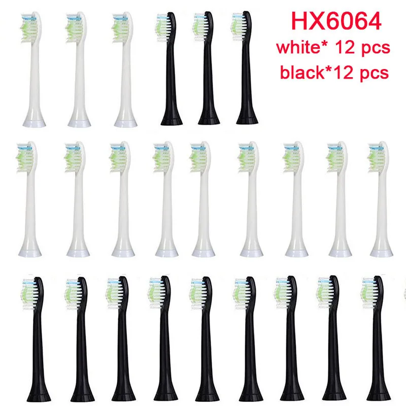12* white&12*black Electric Toothbrush Head suitable for Philips Sonicare Electric Brush DiamondClean HX6064 Oral Health
12* white&12*black Electric Toothbrush Head suitable for Philips Sonicare Electric Brush DiamondClean HX6064 Oral Health
