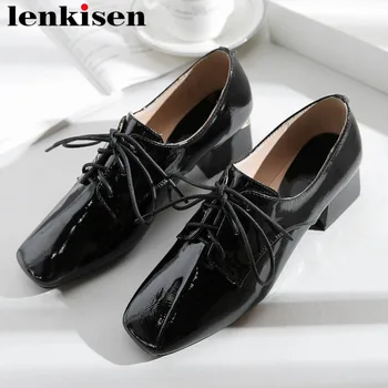 Lenkisen new arrival genuine leather lace up chunky heels full grain leather women pumps square toe vintage dating shoes L07
Lenkisen new arrival genuine leather lace up chunky heels full grain leather women pumps square toe vintage dating shoes L07