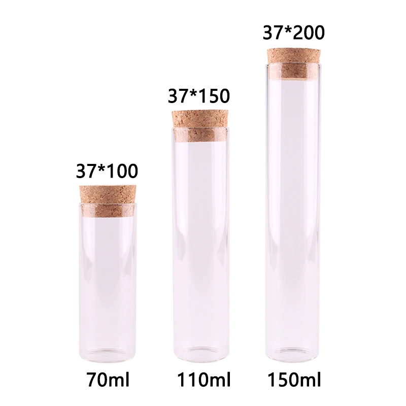 12pcs Dia 37mm Volume70ml/110ml/150ml Transparent Glass Test Tube Vials Terrarium with Cork Stopper Glass Container U-pick
12pcs Dia 37mm Volume70ml/110ml/150ml Transparent Glass Test Tube Vials Terrarium with Cork Stopper Glass Container U-pick