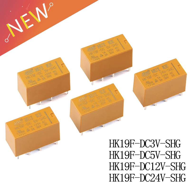 5PCS Relay HK19F-DC3V-SHG HK19F-DC5V-SHG HK19F-DC12V-SHG HK19F-DC24V-SHG HK19F 3V 5V 12V 24V 8PIN
5PCS Relay HK19F-DC3V-SHG HK19F-DC5V-SHG HK19F-DC12V-SHG HK19F-DC24V-SHG HK19F 3V 5V 12V 24V 8PIN