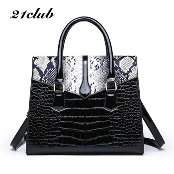 21CLUB Brand Medium Large capacity Fashion Alligator Ladies Totes Shopping Working Versatile Women Messenger Bag Female Handbags
21CLUB Brand Medium Large capacity Fashion Alligator Ladies Totes Shopping Working Versatile Women Messenger Bag Female Handbags