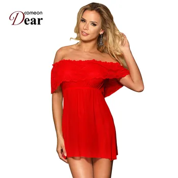 Comeondear Nightgown Plus Size Porno Lingerie Off-Shoulder Lace Sexy Women Seepwear Valentine's Day Sexy Sleeping Dress RJ80572
Comeondear Nightgown Plus Size Porno Lingerie Off-Shoulder Lace Sexy Women Seepwear Valentine's Day Sexy Sleeping Dress RJ80572