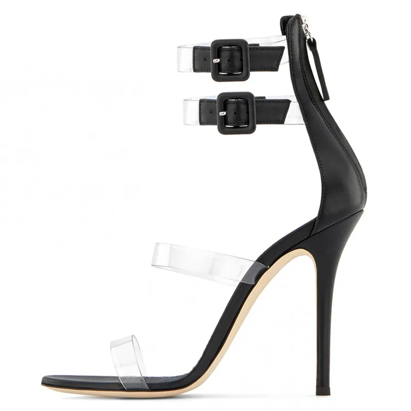 2019 Transparent Open-toe One-word Fastener Back Zipper Fine-heeled High-heeled Sandals Summer New Black Sexy women's Shoes
2019 Transparent Open-toe One-word Fastener Back Zipper Fine-heeled High-heeled Sandals Summer New Black Sexy women's Shoes