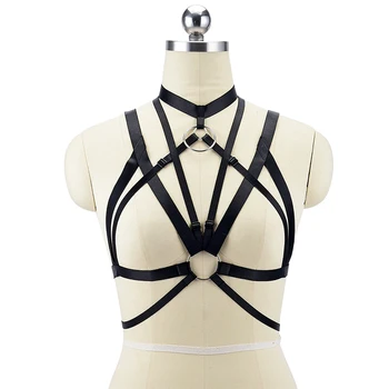 Black Elastic Body Harness Bondage Lingerie adjust Strap Tops Cage harness bra Goth Harajuku Fetish dance wear
Black Elastic Body Harness Bondage Lingerie adjust Strap Tops Cage harness bra Goth Harajuku Fetish dance wear