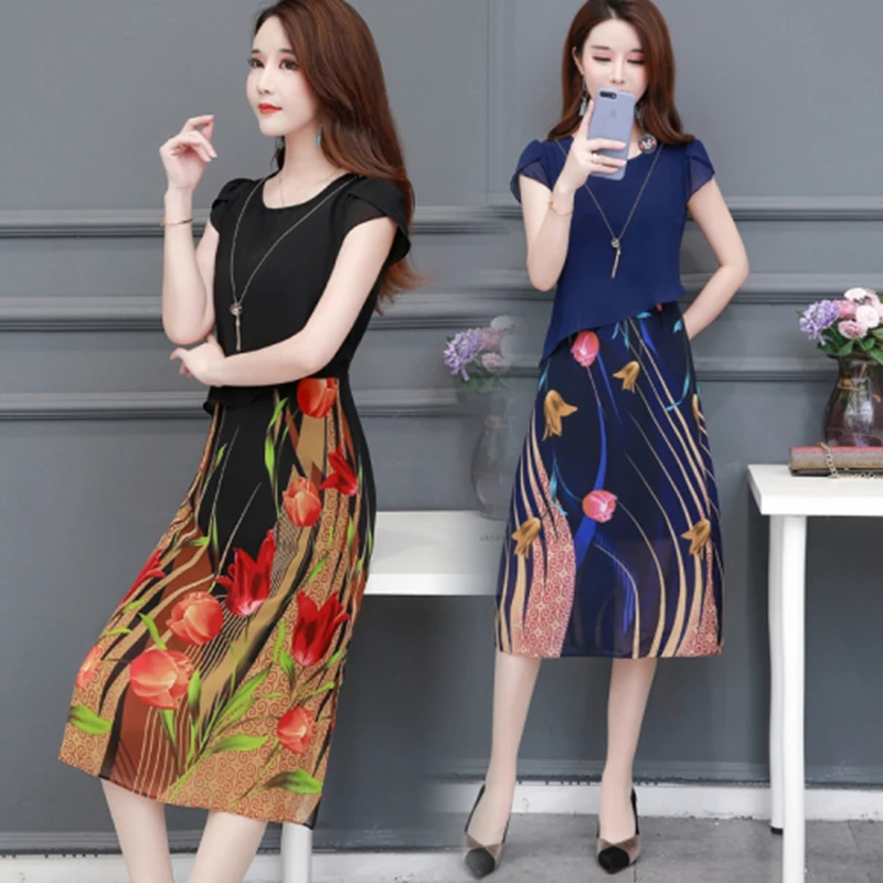Plus size office ladies dress women elegant loose flower print tunic chiffon dress summer elegant retro long midi dress Vestido
Plus size office ladies dress women elegant loose flower print tunic chiffon dress summer elegant retro long midi dress Vestido