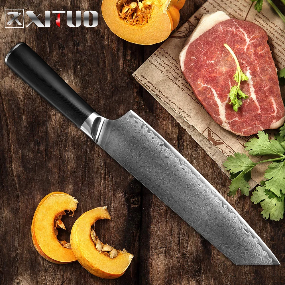 XITUO Damascus Steel Kitchen Knife Sharp Chef Knife Slicing Cleaver Vegetables Utility Kiritsuke Knivse Home Gift Cooking Tools
XITUO Damascus Steel Kitchen Knife Sharp Chef Knife Slicing Cleaver Vegetables Utility Kiritsuke Knivse Home Gift Cooking Tools