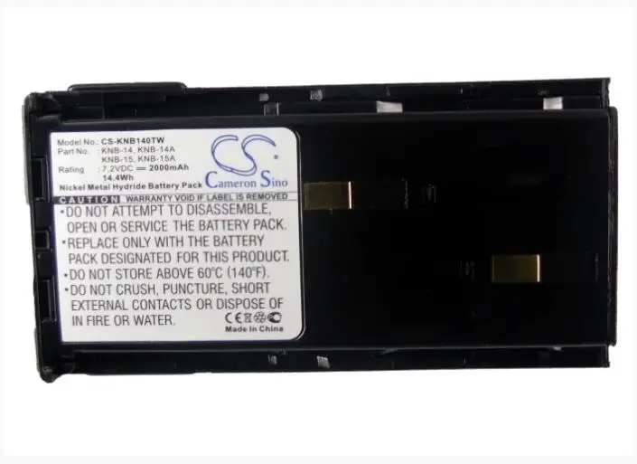 Cameron Sino 2000mAh battery for KENWOOD CP-213 TCP-113 TK-2100 TK-2102 TK-2107 TK-260 TK-260G TK260GE TK-270 TK-270G TK-272
Cameron Sino 2000mAh battery for KENWOOD CP-213 TCP-113 TK-2100 TK-2102 TK-2107 TK-260 TK-260G TK260GE TK-270 TK-270G TK-272