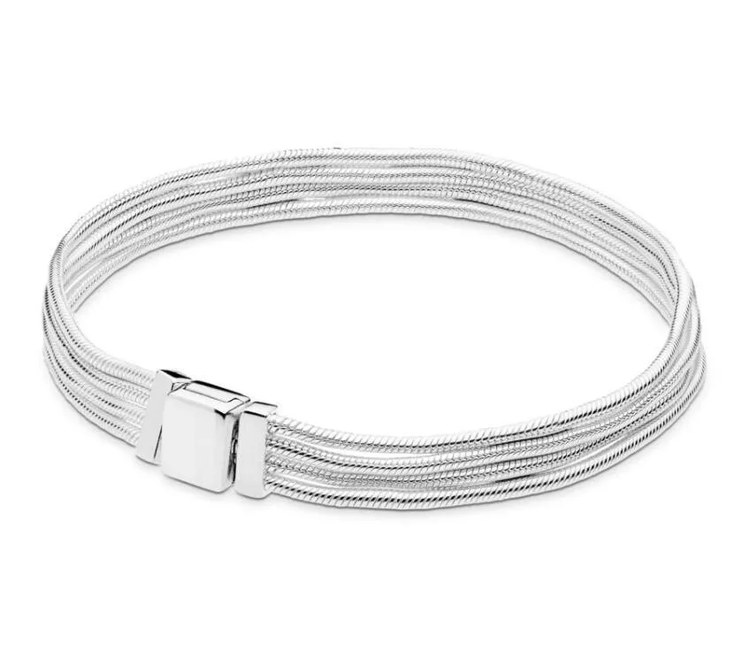 Original 925 Sterling Silver Bracelet Reflexions Multi-Chain Pandora Bracelet & Bangle Fit Women Bead Charm Diy Europe Jewelry
Original 925 Sterling Silver Bracelet Reflexions Multi-Chain Pandora Bracelet & Bangle Fit Women Bead Charm Diy Europe Jewelry