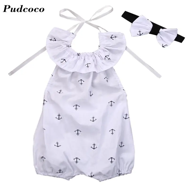 Baby Kids Girls White Anchor Sleeveless Romper Jumpsuit cotton+ Headband 2pcs Outfit Infant Kids Clothing
Baby Kids Girls White Anchor Sleeveless Romper Jumpsuit cotton+ Headband 2pcs Outfit Infant Kids Clothing