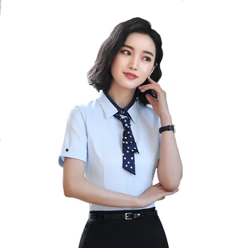 Summer New Fashion Ladies Casual Slim Bow Collar Polka Dot Shirt Blouse Women OL Chiffon Blouses Business Offical Lady Shirts
Summer New Fashion Ladies Casual Slim Bow Collar Polka Dot Shirt Blouse Women OL Chiffon Blouses Business Offical Lady Shirts