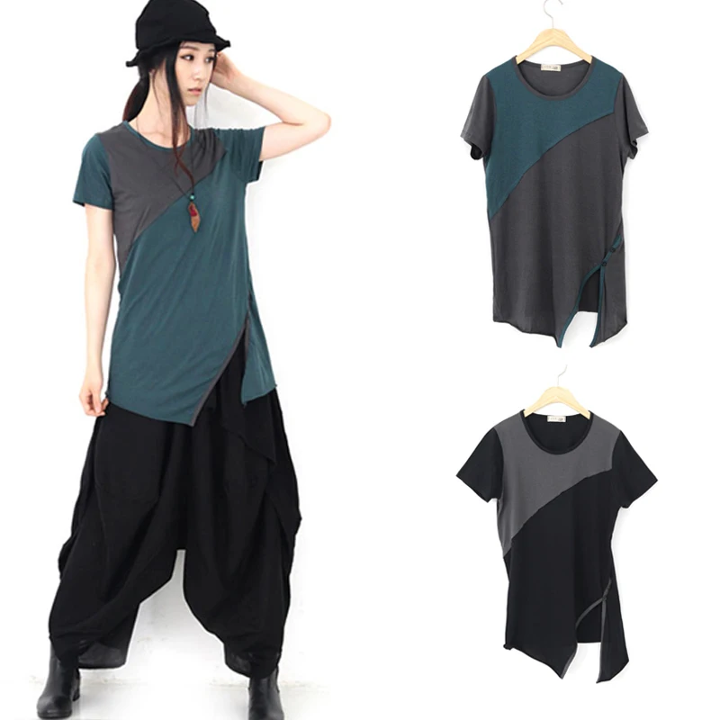 LANMREM 2019 summer new fashion casual women loose plus blouse asymmetric oblique split color matching round neck shirt TC168
LANMREM 2019 summer new fashion casual women loose plus blouse asymmetric oblique split color matching round neck shirt TC168