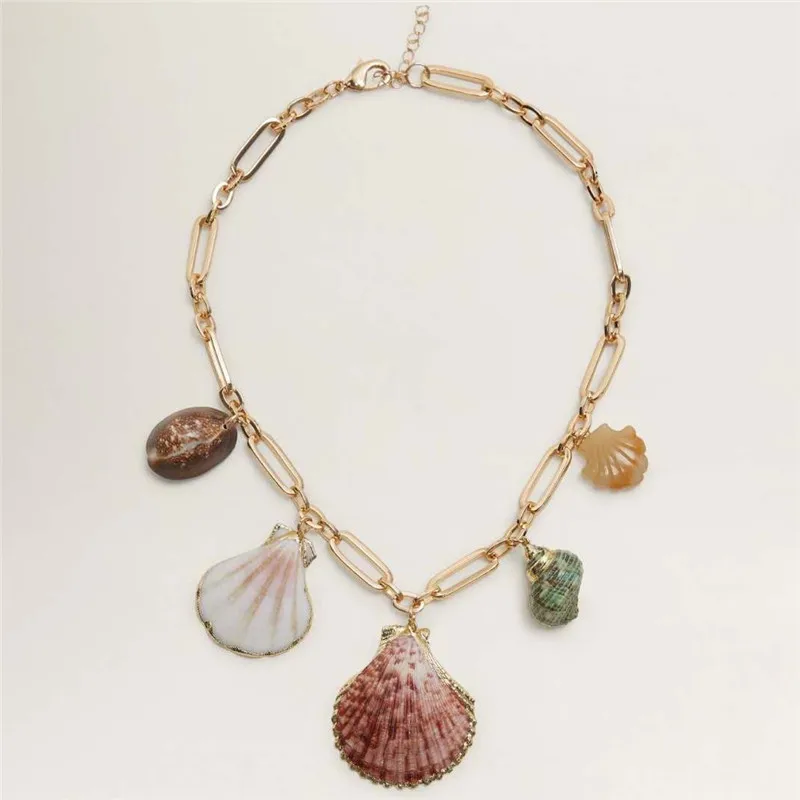 KOMi New Gold Boho Alloy Cowrie Shell Necklace for Women Conch Chain Pendant Necklace Summer Jewelry Starfish Collar C10517
KOMi New Gold Boho Alloy Cowrie Shell Necklace for Women Conch Chain Pendant Necklace Summer Jewelry Starfish Collar C10517