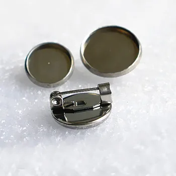 Blank Stainless Steel Brooches Bases with Round Smooth Bezel Glass Cabochons DIY Jewelry Findings Back Pins Brooch Settings
Blank Stainless Steel Brooches Bases with Round Smooth Bezel Glass Cabochons DIY Jewelry Findings Back Pins Brooch Settings