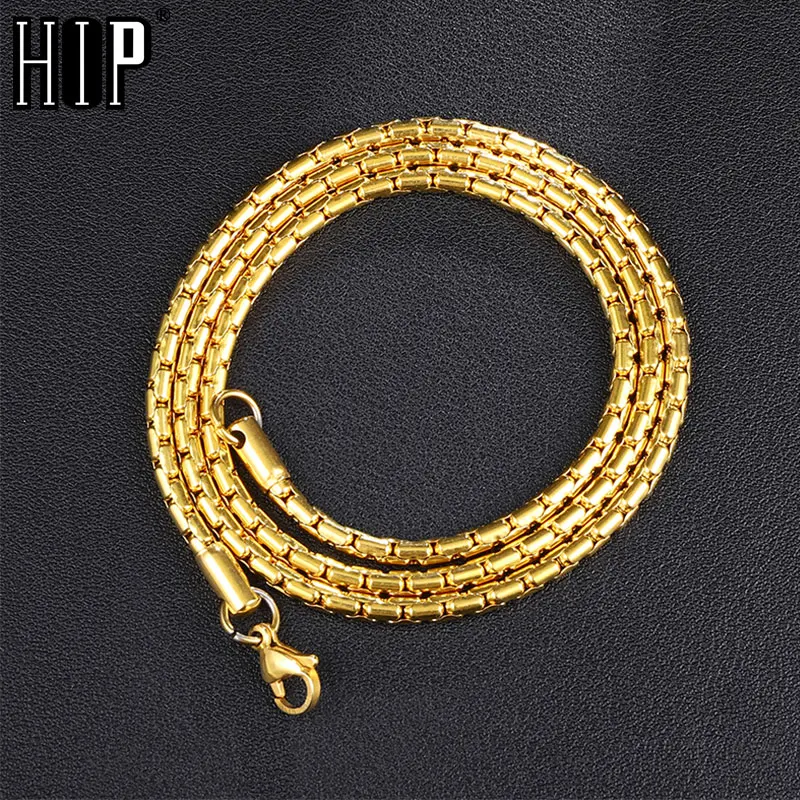 HIP Hop Width 3mm 60cm Gold Link Chain Necklace 316L Stainless Steel Necklaces For Men Jewelry
HIP Hop Width 3mm 60cm Gold Link Chain Necklace 316L Stainless Steel Necklaces For Men Jewelry
