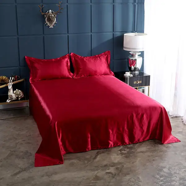 3 pcs/set Soft Solid Color Flat Sheet Silk Bed Sheet Cover Size 170*230/230*250cm King Full Queen Bedspread +2 Pillowcase
3 pcs/set Soft Solid Color Flat Sheet Silk Bed Sheet Cover Size 170*230/230*250cm King Full Queen Bedspread +2 Pillowcase