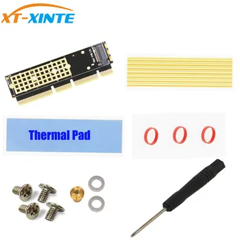 M.2 for NGFF for NVMe SSD to PCI-E 3.0 16x X16/X8/X4 Adapter Key M PCIE Extender Card w/ HeatSink Radiator for 1U 2U Servers PC
M.2 for NGFF for NVMe SSD to PCI-E 3.0 16x X16/X8/X4 Adapter Key M PCIE Extender Card w/ HeatSink Radiator for 1U 2U Servers PC