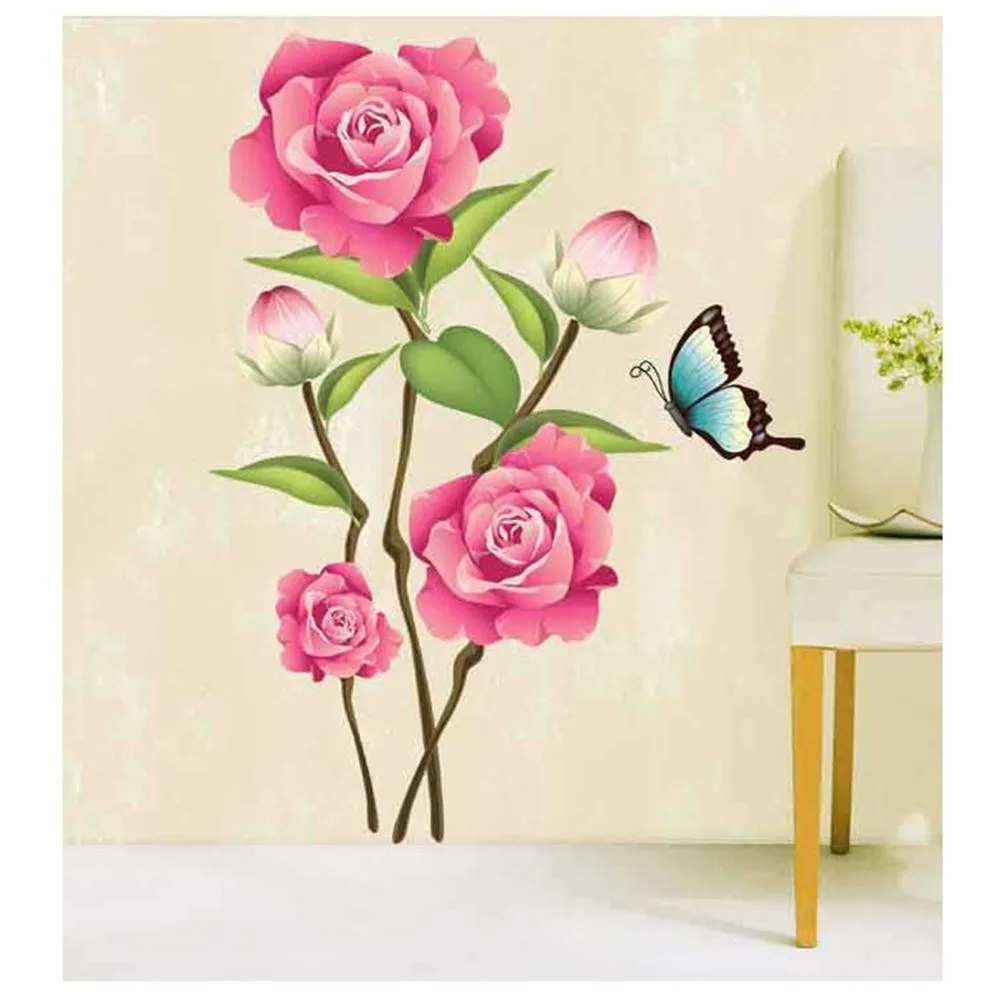 % Pink Rose Flowers Butterfly Removable Decal Peony Wall Sticker Mural DIY Art Living Room Bedroom Decoration Home Decor poster
% Pink Rose Flowers Butterfly Removable Decal Peony Wall Sticker Mural DIY Art Living Room Bedroom Decoration Home Decor poster