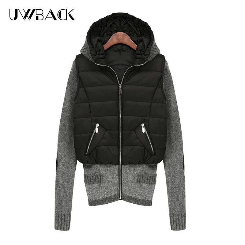 2017 new brand winter jacket women knitted hooded long sleeve parkas mujer patchwork thick hat women winter coats TB769
2017 new brand winter jacket women knitted hooded long sleeve parkas mujer patchwork thick hat women winter coats TB769