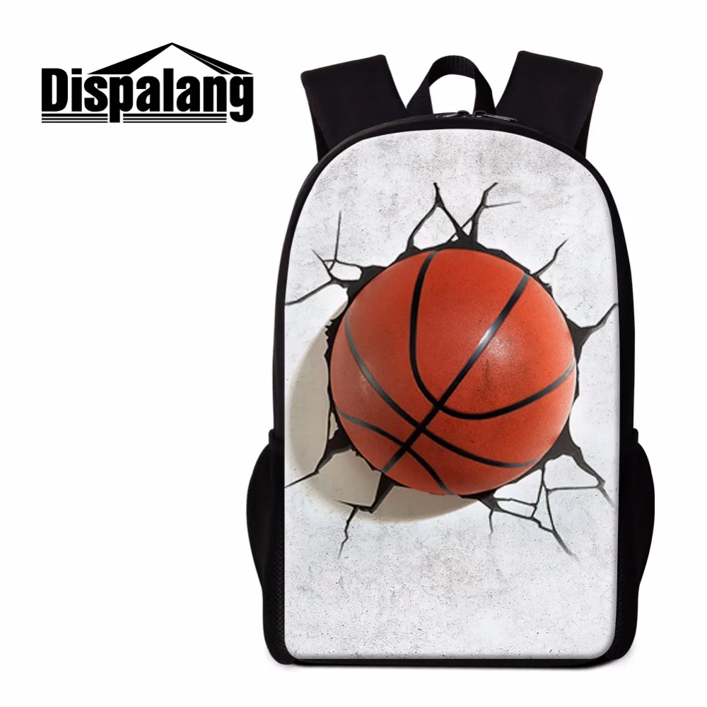 

Dispalang Basketballs Backpack for Boys Cool Ball 3D Printed Lightweight School Bookbags Trendy Rucksack Primary Student Mochila