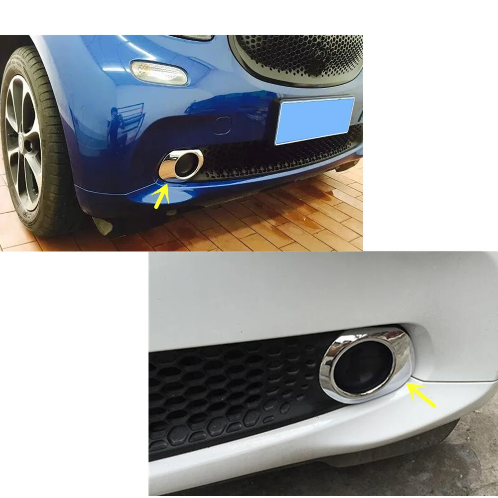 Car body front fog light lamp detector frame stick styling ABS Chrome trim parts 2pcs for Benz smart fortwo 2015 2016 2017 2018
Car body front fog light lamp detector frame stick styling ABS Chrome trim parts 2pcs for Benz smart fortwo 2015 2016 2017 2018