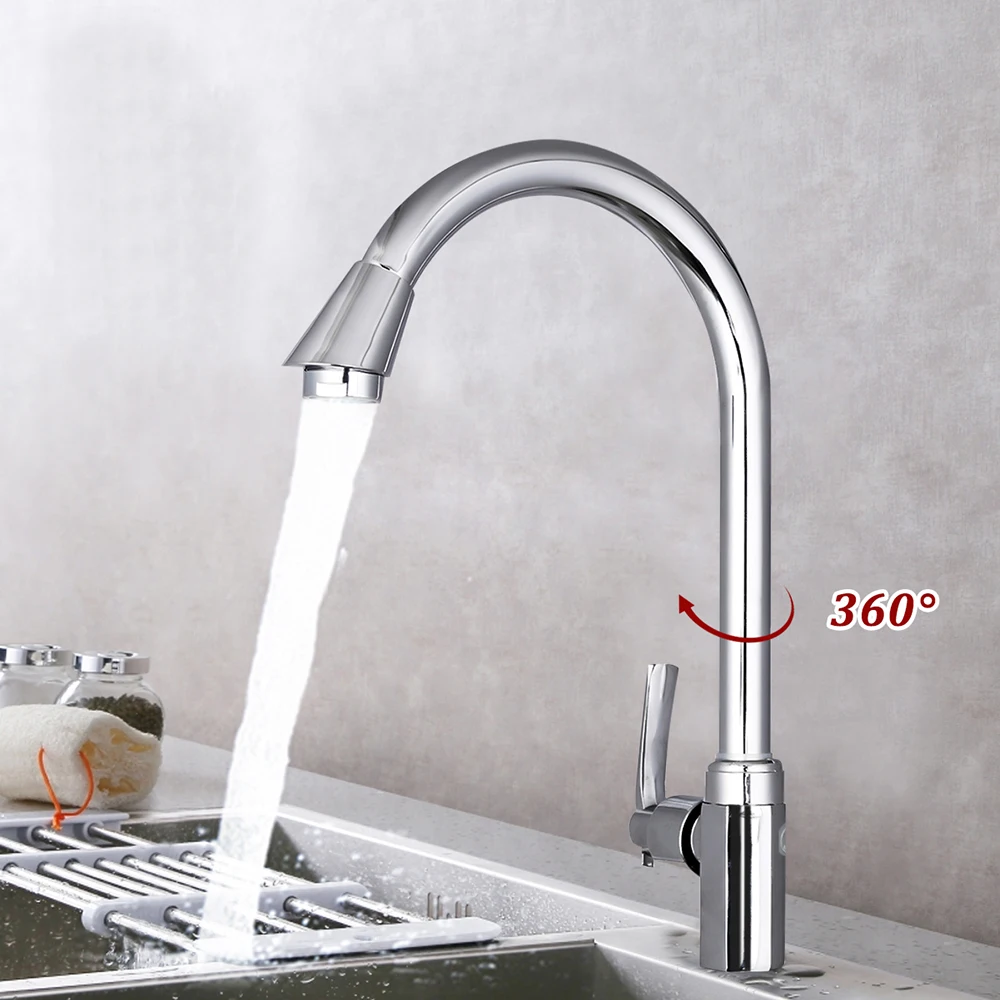 Kitchen Faucets Silver Single Handle Pull Out Kitchen Tap Single Hole Handle Swivel 360 Degree Water Mixer Tap Faucets
Kitchen Faucets Silver Single Handle Pull Out Kitchen Tap Single Hole Handle Swivel 360 Degree Water Mixer Tap Faucets