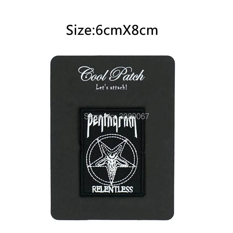 3.4" PENTAGRAM Relentess Baphomet Music Band Embroidered Iron On Patch Tshirt TRANSFER MOTIF APPLIQUE Rock Punk Badge Hats
3.4" PENTAGRAM Relentess Baphomet Music Band Embroidered Iron On Patch Tshirt TRANSFER MOTIF APPLIQUE Rock Punk Badge Hats