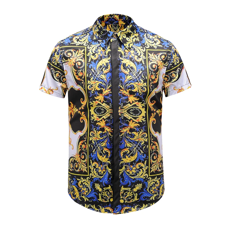 Brand New Luxury palace Men Shirt Men's Fashion Dress Shirts slim fit Casual Short sleeve Cotton Shirts 3D printing Shirt D6002
Brand New Luxury palace Men Shirt Men's Fashion Dress Shirts slim fit Casual Short sleeve Cotton Shirts 3D printing Shirt D6002