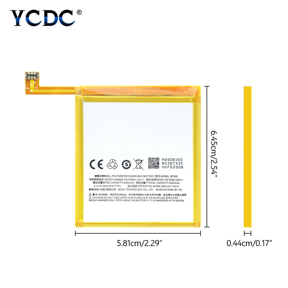 2019 Lithium Rechargeable Lithium Phone Replacement Battery BT43C BT-43C BT 43C For Meizu M2 Mini Smart Phone Battery 2500mAh
2019 Lithium Rechargeable Lithium Phone Replacement Battery BT43C BT-43C BT 43C For Meizu M2 Mini Smart Phone Battery 2500mAh