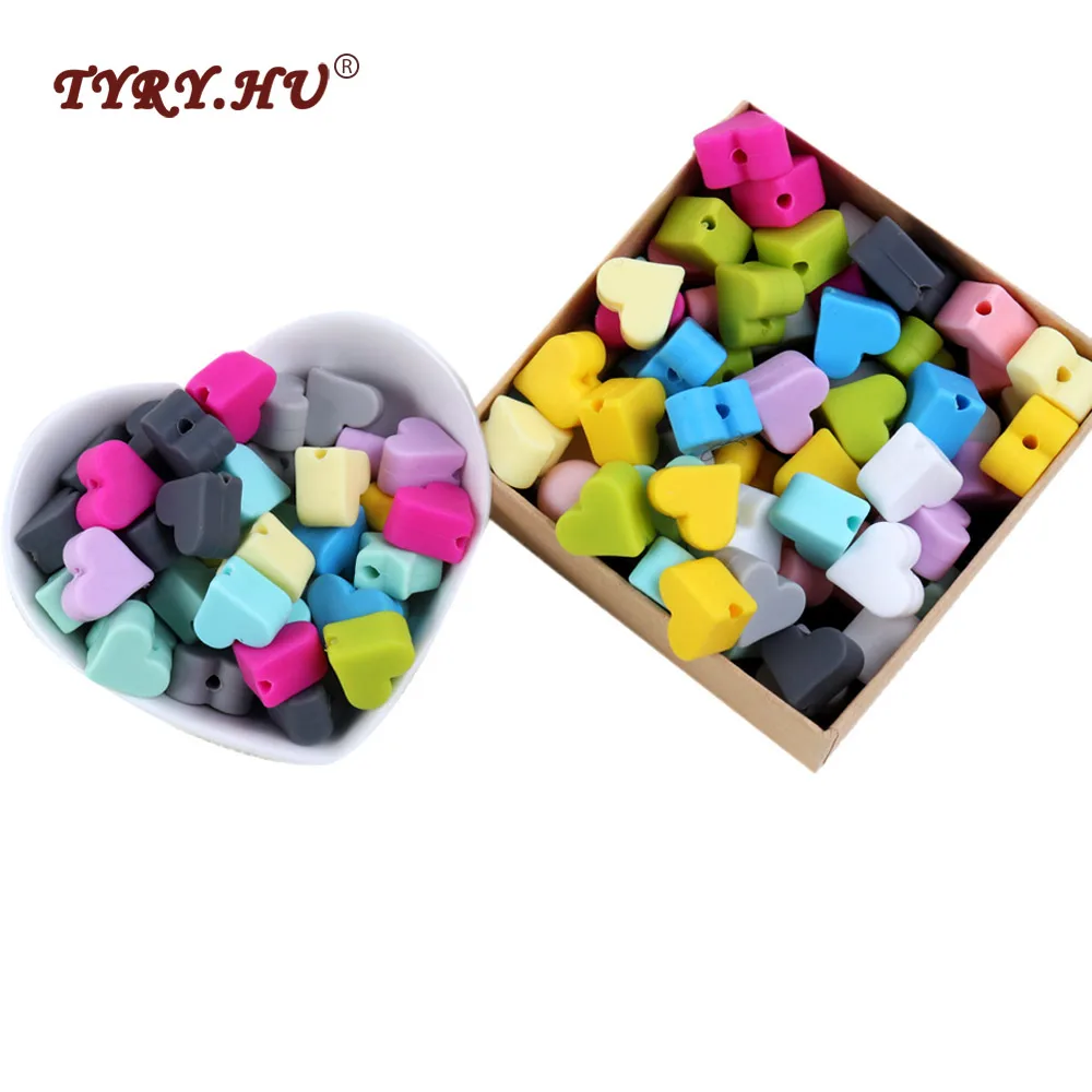 TYRY.HU 30pc Silicone Beads Food Grade Heart Shaped Baby Chewable Teething Beads For Best Infant Nursing Pacifier Accessoires
TYRY.HU 30pc Silicone Beads Food Grade Heart Shaped Baby Chewable Teething Beads For Best Infant Nursing Pacifier Accessoires
