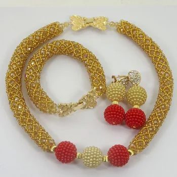 New Champagne Crystal Bead Necklace Mix Gold And Yellow Balls Set Accessory Choker Jewelry Set African Style Free Shipping HX894
New Champagne Crystal Bead Necklace Mix Gold And Yellow Balls Set Accessory Choker Jewelry Set African Style Free Shipping HX894