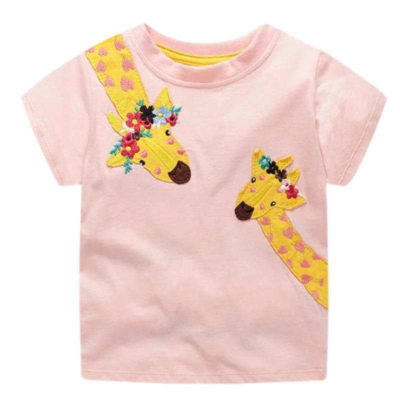 Summer Kids Girl Short Sleeve T-Shirts For Kids Cartoon Giraffe Printed Tops Tees Shirts Casual Blouse
Summer Kids Girl Short Sleeve T-Shirts For Kids Cartoon Giraffe Printed Tops Tees Shirts Casual Blouse