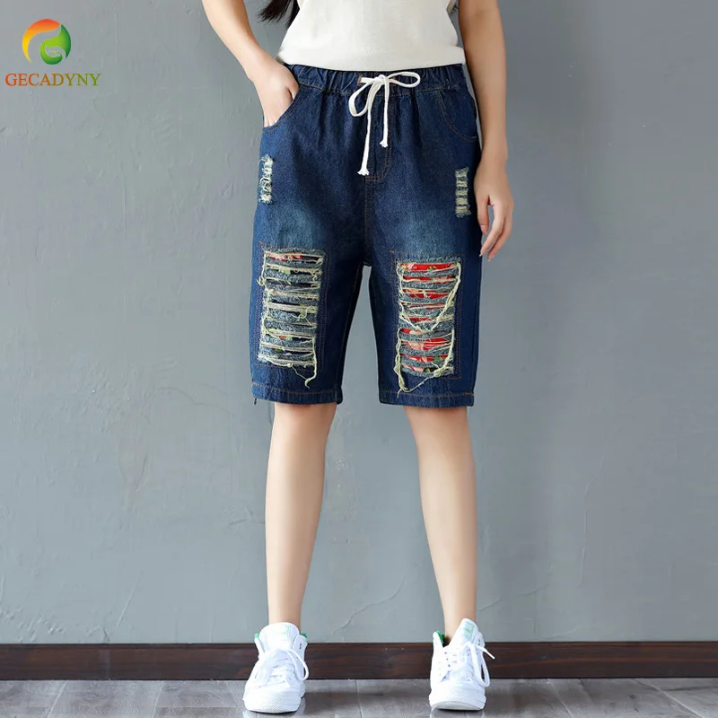 Denim Capris Women Summer Loose Casual Jeans High Waist Blue Color Vintage Holes Fashion Large Size Jeans Capris Harem Pants
Denim Capris Women Summer Loose Casual Jeans High Waist Blue Color Vintage Holes Fashion Large Size Jeans Capris Harem Pants