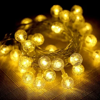 Battery Operated LED Crystal Bubble Ball String Light 3M 5M 6M 20/50/40LED Holiday Festival Party Fairy Xmas Decoration Light
Battery Operated LED Crystal Bubble Ball String Light 3M 5M 6M 20/50/40LED Holiday Festival Party Fairy Xmas Decoration Light