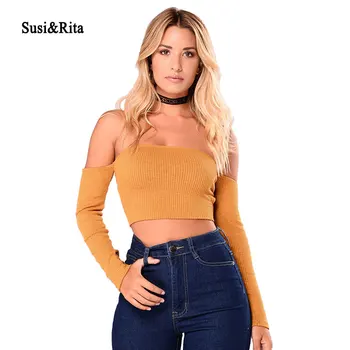 2019Susi&Rita Sexy Off Shoulder Crop Tops Women Long Sleeve T-Shirt Femme 2019 Back Lace Up Top Tees Camiseta Mujer
2019Susi&Rita Sexy Off Shoulder Crop Tops Women Long Sleeve T-Shirt Femme 2019 Back Lace Up Top Tees Camiseta Mujer