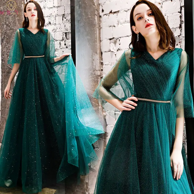 Fantastic Hunter Green A-line Prom Dresses 2019 New V Neck vestido de noite Long Tulle Gown Formal Party Lace Up vestido de gala
Fantastic Hunter Green A-line Prom Dresses 2019 New V Neck vestido de noite Long Tulle Gown Formal Party Lace Up vestido de gala