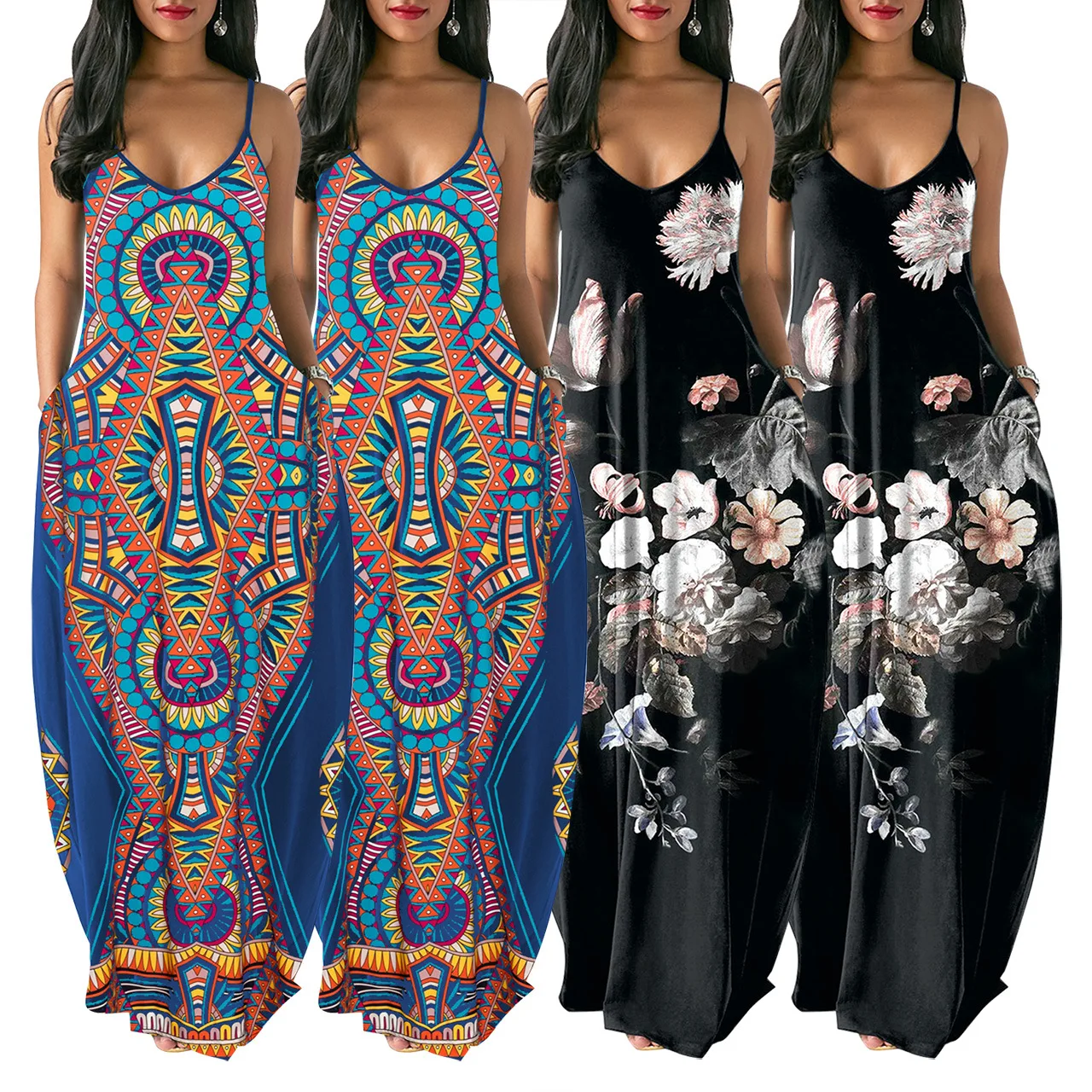 Women Wummer Beach Bohemian Black Hole 3D Print Spaghetti Strap Loose Maxi Dress Club Party Long Dresses Q284
Women Wummer Beach Bohemian Black Hole 3D Print Spaghetti Strap Loose Maxi Dress Club Party Long Dresses Q284