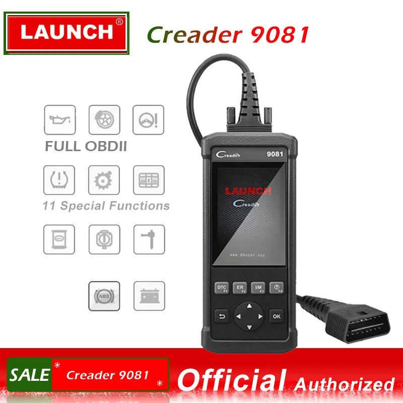Launch DIY Scanner CReader 9081 Full OBD2 Scanner/Scan Tool Diagnostic OBDII Code Reader+ABS Bleeding+Oil+EPB+BMS+SAS+DPF CR9081
Launch DIY Scanner CReader 9081 Full OBD2 Scanner/Scan Tool Diagnostic OBDII Code Reader+ABS Bleeding+Oil+EPB+BMS+SAS+DPF CR9081