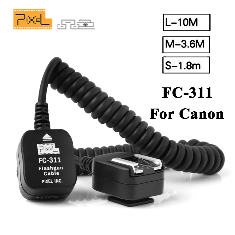 Pixel FC-311 TTL Off-Camera Remote Flash Speedlite Sync Extension Hot Shoe Cord Flashgun Cable for Canon 1.8m/3.6m/10m Cable
Pixel FC-311 TTL Off-Camera Remote Flash Speedlite Sync Extension Hot Shoe Cord Flashgun Cable for Canon 1.8m/3.6m/10m Cable