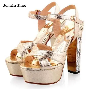 13cm Super High Heel Thick Heel Platform Wedding Shoe Gold/silver Sandals Women Shoes 31 32 33 40 43 Sizes
13cm Super High Heel Thick Heel Platform Wedding Shoe Gold/silver Sandals Women Shoes 31 32 33 40 43 Sizes