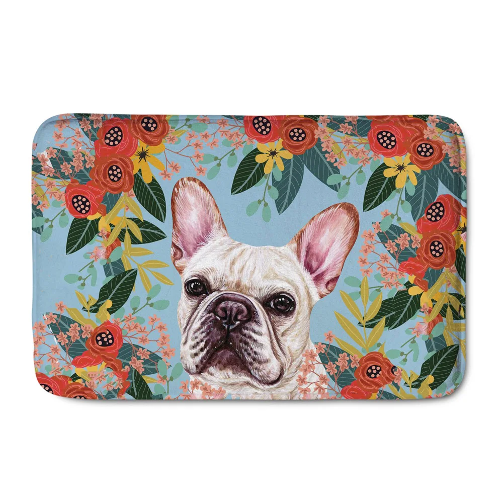 Cute Floral French Bulldog Cat Doormat for Entrance Way Outdoors Funny Floor Door Mat Nonslip Kitchen Living Room Mats 40x59cm
Cute Floral French Bulldog Cat Doormat for Entrance Way Outdoors Funny Floor Door Mat Nonslip Kitchen Living Room Mats 40x59cm