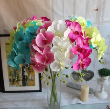 104cm Long Artificial flowers Butterfly Orchid flowers bouquet decoration for wedding home 6pcs/lot
104cm Long Artificial flowers Butterfly Orchid flowers bouquet decoration for wedding home 6pcs/lot