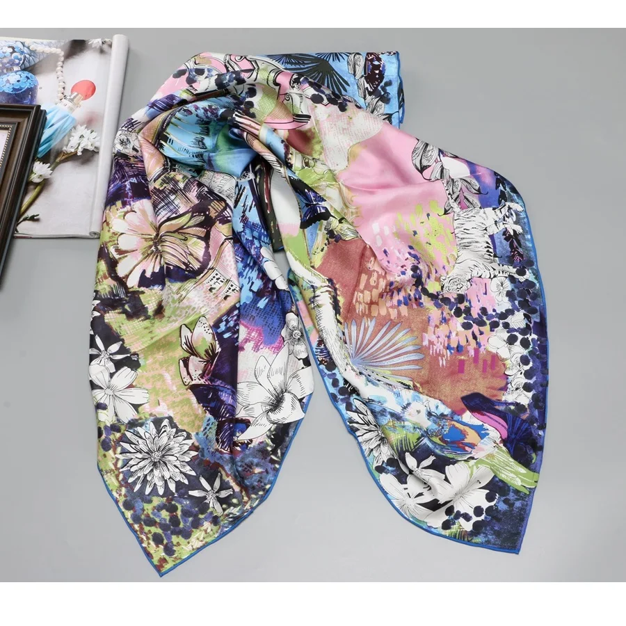 Fashion Print 100% Twill Silk Scarf Shawl Hijab Head Scarves Hand Rolled Edges 88x88cm
Fashion Print 100% Twill Silk Scarf Shawl Hijab Head Scarves Hand Rolled Edges 88x88cm