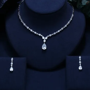 JANEKELLY CLEAR BEST QUALITY BRILLIANT CRYSTAL ZIRCON EARRINGS AND NECKLACE BRIDAL JEWELRY SET WEDDING DRESS ACCESSARIES
JANEKELLY CLEAR BEST QUALITY BRILLIANT CRYSTAL ZIRCON EARRINGS AND NECKLACE BRIDAL JEWELRY SET WEDDING DRESS ACCESSARIES