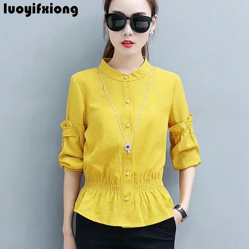 Stand Collar Blouse Shirt Women White Shirts 2019 Korean Fashion Long Sleeve Women Blouses Plus Size Blusas Mujer Female Tops
Stand Collar Blouse Shirt Women White Shirts 2019 Korean Fashion Long Sleeve Women Blouses Plus Size Blusas Mujer Female Tops