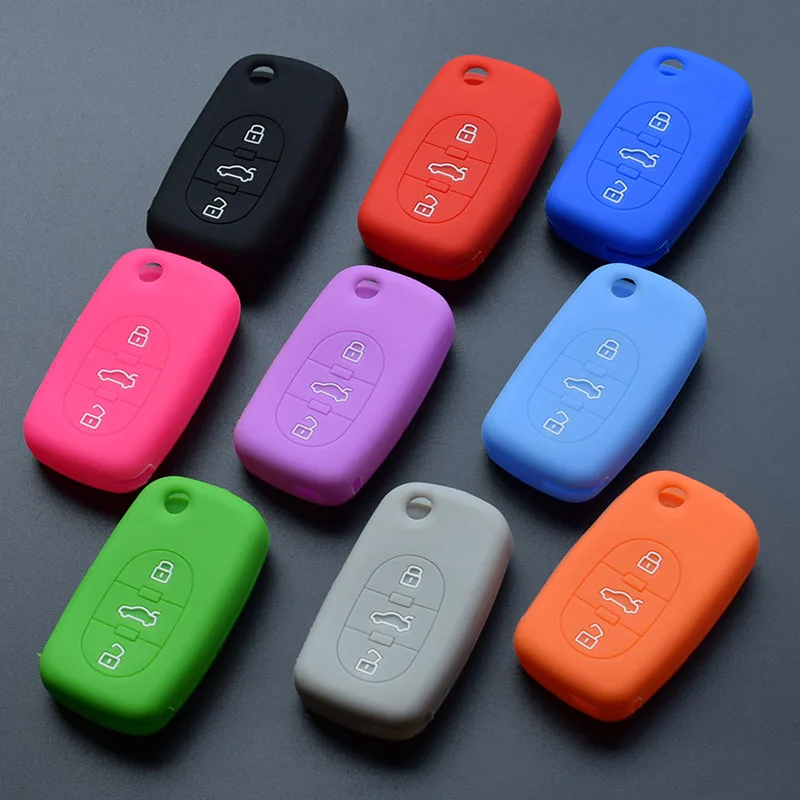 Car-stying For Audi Audi A2 A3 A4 A6 A8 TT 3 Button Flip Remote protected Key silicone rubber key fob cover case set Shell
Car-stying For Audi Audi A2 A3 A4 A6 A8 TT 3 Button Flip Remote protected Key silicone rubber key fob cover case set Shell