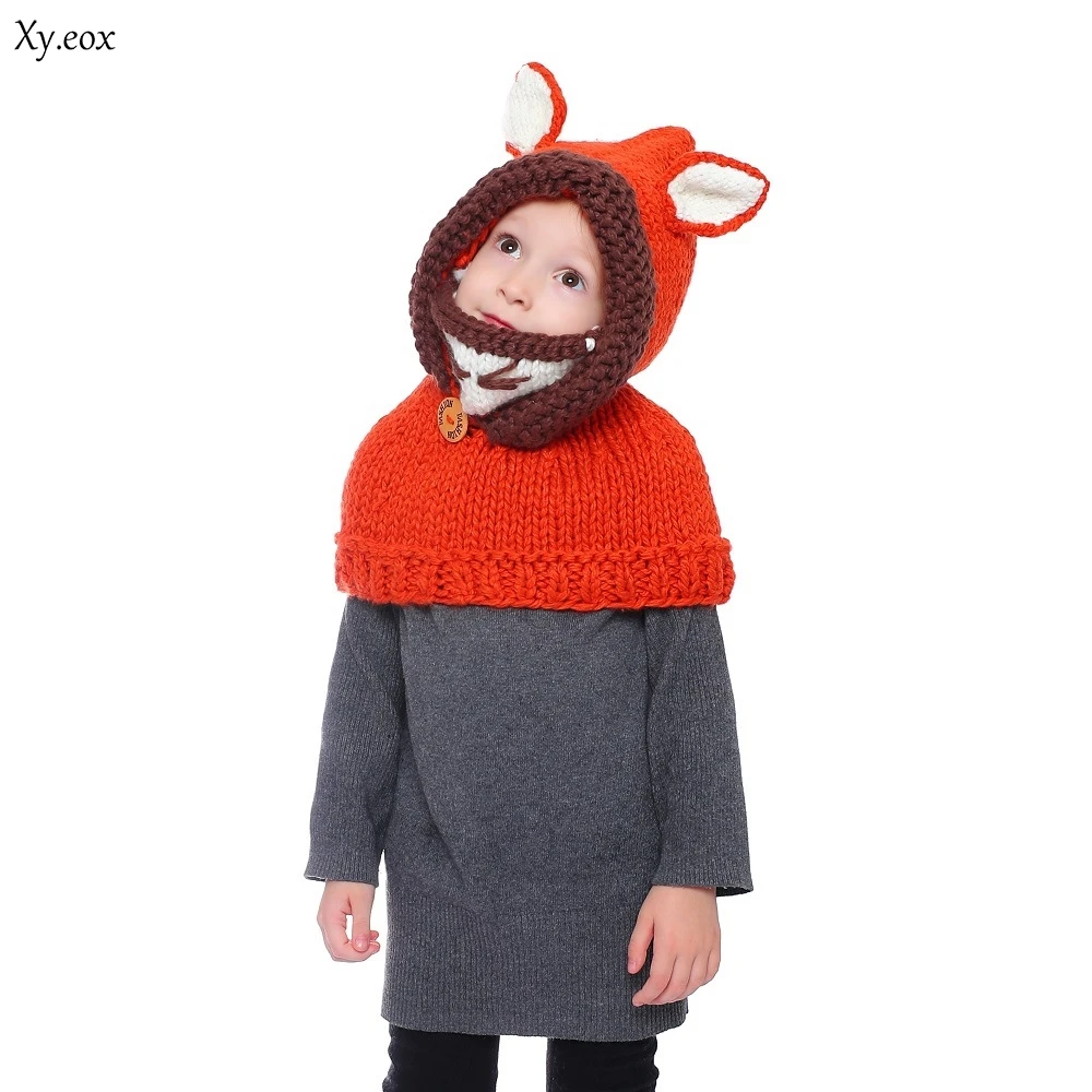Cute Kids Baby Handmade Knitted Hat Warm Children Cloak Cartoon Beanie Earflap Cap Wrap Fox Cape
Cute Kids Baby Handmade Knitted Hat Warm Children Cloak Cartoon Beanie Earflap Cap Wrap Fox Cape