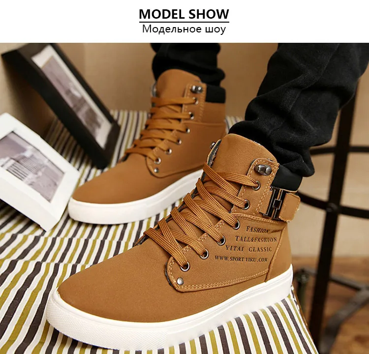 Men Snow Boots Fashion Microfiber PU Warm Plus Cotton Ankle Autumn Winter Boots Men Snow Boots Fashion Microfiber PU Warm Plus Cotton Ankle Autumn Winter Boots