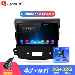 Junsun 2 дин магнитола андроид 8.1 навигатором For Mitsubishi Outlander xl 2007 2008 2011 Android 8.1 Штатное Головное устройство для Мицубиси Аутлендер 2 штатная магнит...